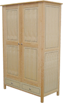 The Pine Factory MARLBOROUGH 2 DOOR / 2 DRAWER MAPLE WARDROBE
