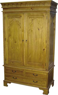 The Pine Factory MEDIEVAL 2 DOOR / 3 DRAWER PINE WARDROBE