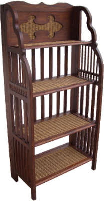 The Pine Factory RATTAN BOOKCASE