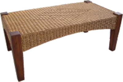 The Pine Factory RATTAN COFFEE TABLE