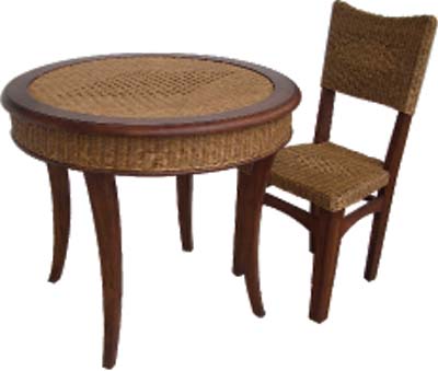 The Pine Factory RATTAN DINING TABLE