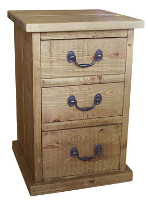 The Pine Factory Rough Sawn Bedside Cabinet