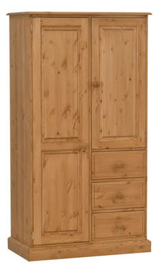 The Pine Factory SANDRINGHAM COMBINATION PINE WARDROBE