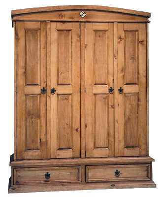 The Pine Factory VALETTA LARGE PINE WARDROBE WITH DRAWERS