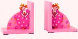 Wooden Pink Princess Bookends