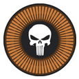 The Punisher Circle Skull Button Badges