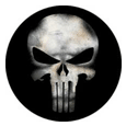 The Punisher No Sweat Skull Button