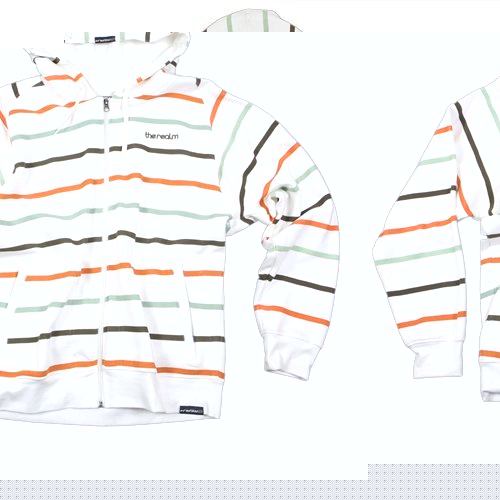 Mens The Realm Aston Zip Up Hoody White