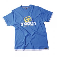 The Realm Mens The Realm Bubble Tee Electro Blue