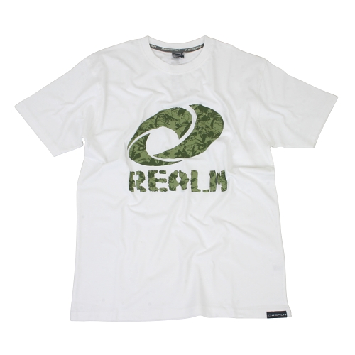 The Realm Mens The Realm Camo Splin Tee White
