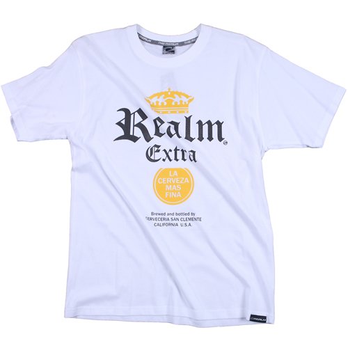 The Realm Mens The Realm Cerveza Tee White