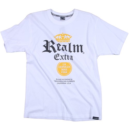 Mens The Realm Cerveza Tee White