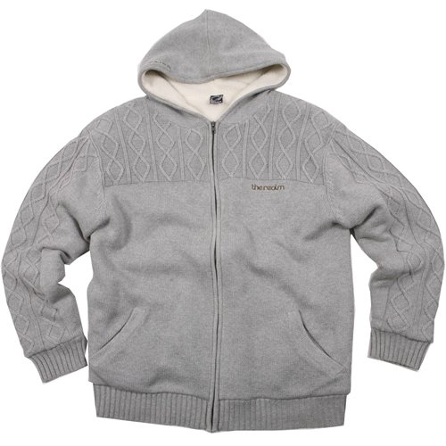 The Realm Mens The Realm Clifftop Full Zip Up Hoody Heather
