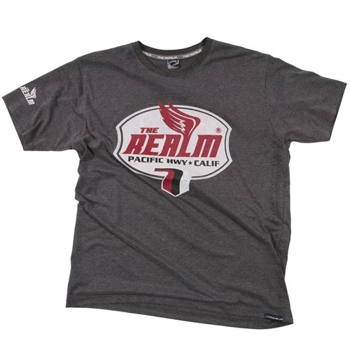 The Realm Mens The Realm Gasolina Tee Char Heather