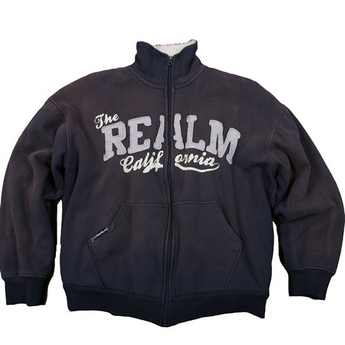 The Realm Mens The Realm Hogans Zip Up Sweat Dark Indigo