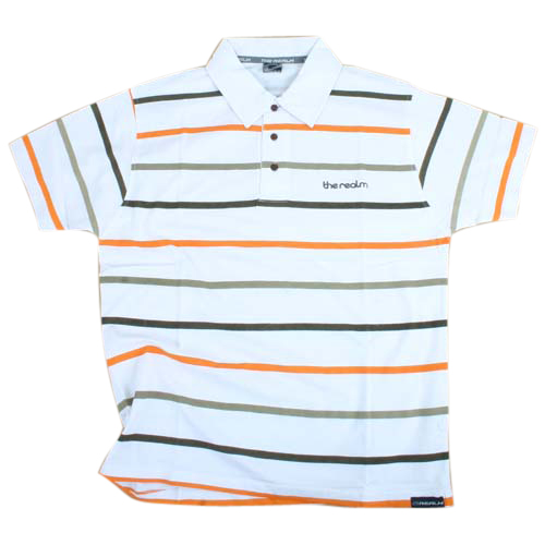 The Realm Mens The Realm Martin Polo Shirt White