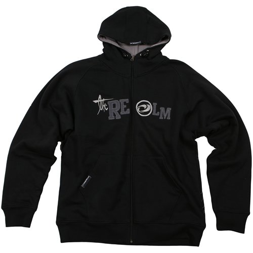 The Realm Mens The Realm Noriega Zip Up Hoody Black