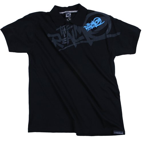 The Realm Mens The Realm Takeshi Polo Shirt Black