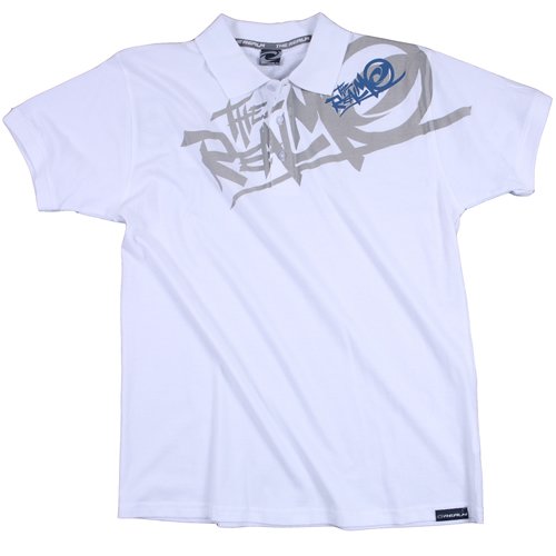 The Realm Mens The Realm Takeshi Polo Shirt White