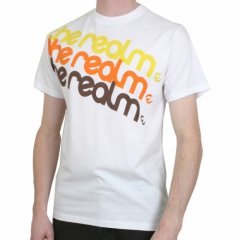 Mens The Realm Tri State Tee White