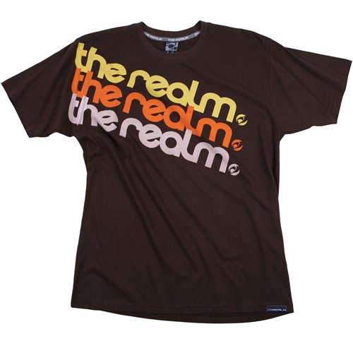The Realm Mens The Realm Tristate Tee Chocolate