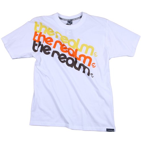 The Realm Mens The Realm Tristate Tee White