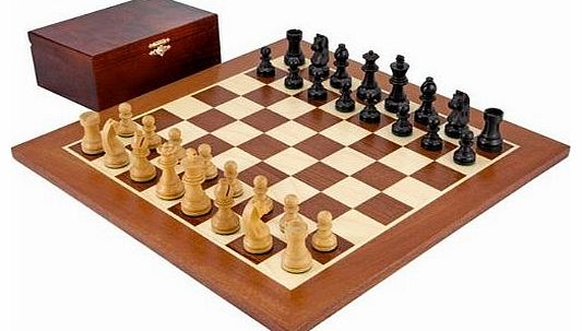 The Down Head Black Championship Chess Set