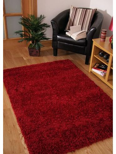 The Rug House SOFT THICK LUXURY WINE SHAGGY RUG 9 SIZES AVAILABLE 60cmx110cm (2ft x 3ft7``)