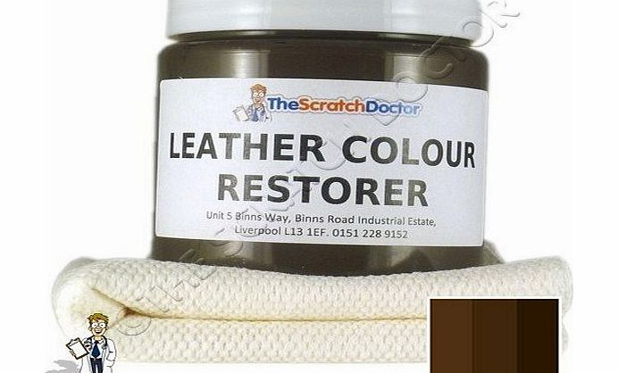The Scratch Doctor DARK BROWN Leather Colour Restorer for Faded and Worn Leather Sofa etc. (50ml)