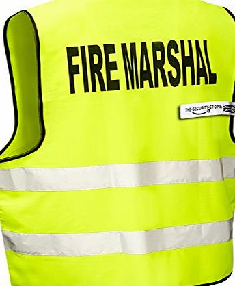The Security Store British Standard FIRE MARSHAL High Visibility Reflective Vest / Jacket (Zip Front) THE-SECURITY-STORE