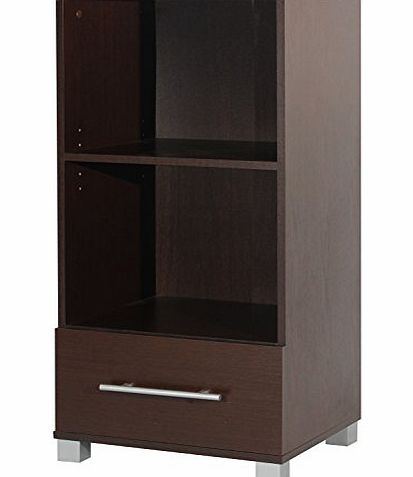 The Shopping Mart Madison 1 Drawer Hi-Fi and Media Unit with one Shelf and Silver Handle (Beech)