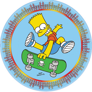 the Simpsons 9 inch Party Plates - 8 in a pack