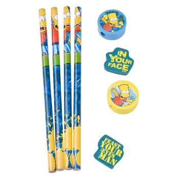 The Simpsons Bart Simpson Pencil and Eraser Set