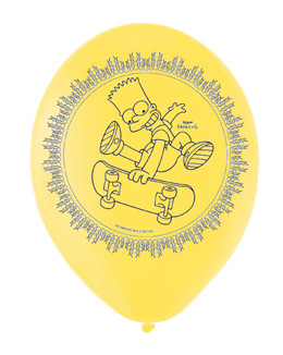 the Simpsons Latex Party Balloons - 6 in a pack