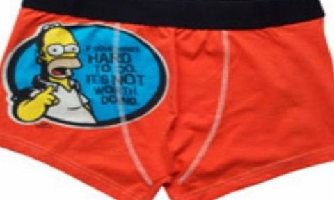 The Simpsons NEW MENS HOMER SIMPSON BOXER SHORT TRUNKS XXL ORANGE OFFICIAL THE SIMPSONS