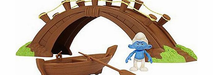 The Smurfs Village Bridge and Boat Playset