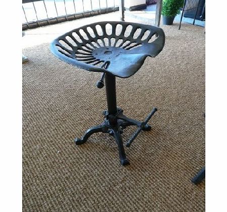 The Somerset Shop Replica Cast Iron Tractor Adjustable Seat Bar Stool