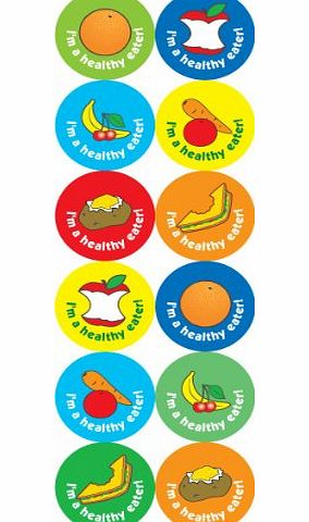 The Sticker Factory 24mm Lunchtime/ healthy eating reward stickers: 120 stickers