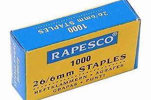 THE TECH LODGE Rapesco Staples 26/6mm x 1000