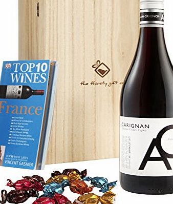 The Thirsty Gift Co Luxury Wine Gift Set - Regional Wine and Top 10 Wine Guide Presented in Luxury Gift Box (Italy)