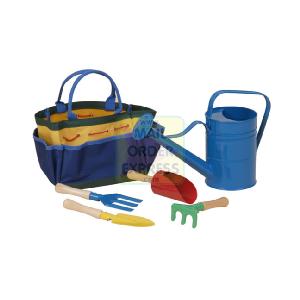 The Toy Workshop Blue Yellow Garden Tool Bag Kit