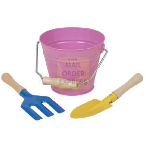 The Toy Workshop Pink Garden Bucket Set