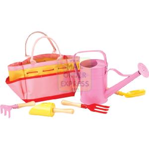 The Toy Workshop Pink Garden Tool Bag Kit