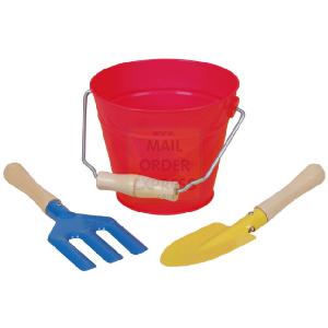 Red Garden Bucket Set