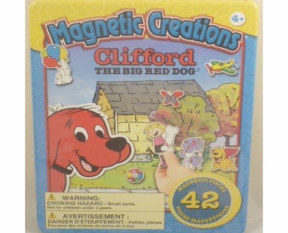 Magnetic Creations Playset - 42 Magnetic Pieces - Clifford The Big Red Dog (BT68)