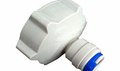 3/4`` bsp to 1/4`` Pushfit Connector - Feed Water Connection Fitting - (Fridge Freezer water filter plumbing fitting or any water system with 1/4`` lldpe water pipe)