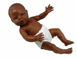 thedollstore Tiny Babies Black Baby Girl Doll 34cm NEW