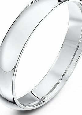 Theia Platinum Heavy Court - Highly Polished 3mm Wedding Ring for Men or Women - Size O
