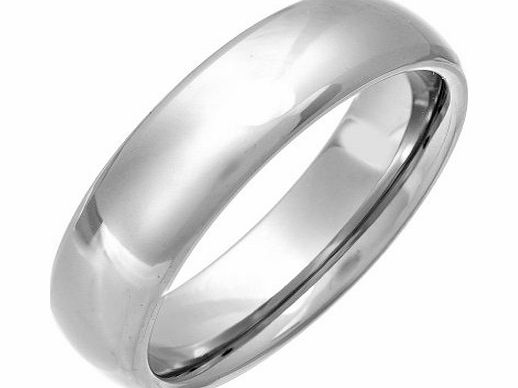 Theia Titanium Court Polished 6mm Ring - Size U