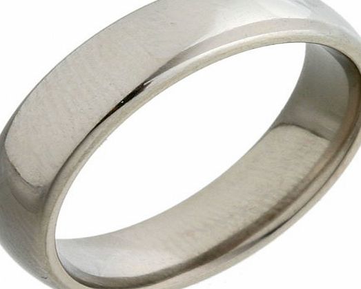 Theia Titanium Court Shape - Highly Polished 5mm Ring - Size T